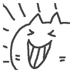 [LINEスタンプ] 笑う猫。