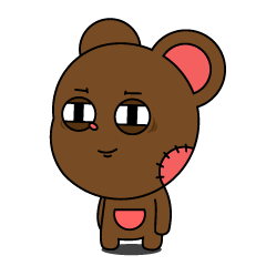 [LINEスタンプ] Honest teddy bear