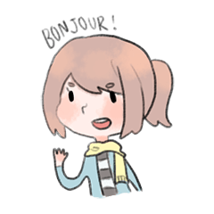 [LINEスタンプ] lets speak french！