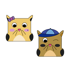 [LINEスタンプ] XiaoNiu ＆ XiaoPi