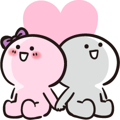 [LINEスタンプ] baobaonevertell 3---LOVE LOVE！の画像（メイン）