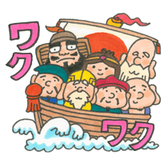 [LINEスタンプ] 森の七福神