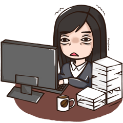 [LINEスタンプ] office lady sweety