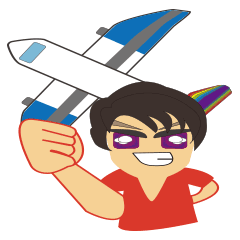 [LINEスタンプ] HanChengmr go abroad for the competition