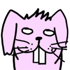 [LINEスタンプ] despicable Pink rabbit