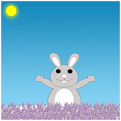 [LINEスタンプ] "Rabbit Bigeye" has comeの画像（メイン）
