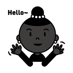 [LINEスタンプ] ブラックフェイスのお嬢さま