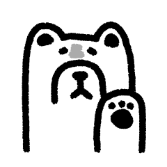 [LINEスタンプ] キレ気味のシロクマ