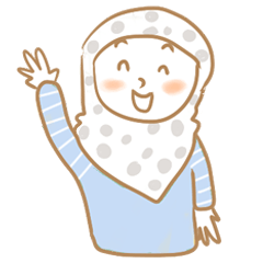 [LINEスタンプ] Polkadot Veil: Daily Expressions