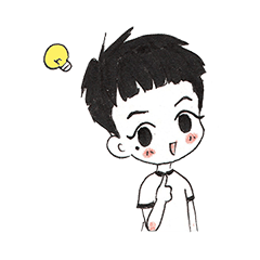 [LINEスタンプ] cute boy with tear mole
