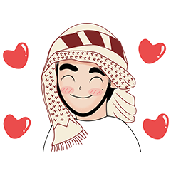 [LINEスタンプ] Happy Arab guy