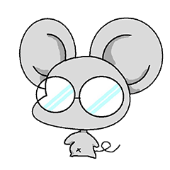 [LINEスタンプ] メガネねずみさん