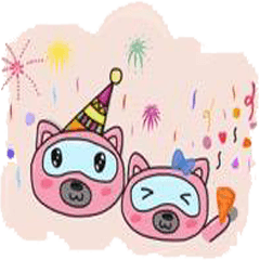 [LINEスタンプ] CatPinkParty