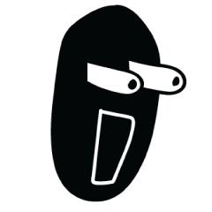 [LINEスタンプ] black face.