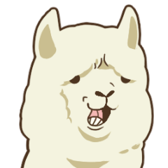 [LINEスタンプ] ビミョーな気持ちを伝えるアルパカ