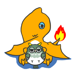 [LINEスタンプ] Happy cute civilians dragon