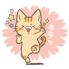 [LINEスタンプ] ほんわか猫さん -日本語-の画像（メイン）
