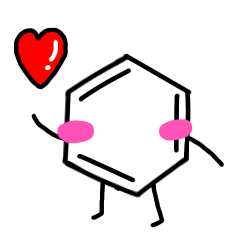 [LINEスタンプ] 理系の人のためのベンゼンさんスタンプ