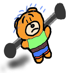 [LINEスタンプ] Bear Bear Hits the Gym