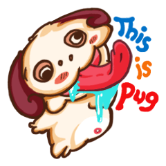 [LINEスタンプ] This is Pug