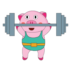 [LINEスタンプ] Spot Action of A Plump Pink Animated