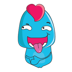 [LINEスタンプ] Mischievous Blue Goby