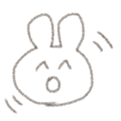 [LINEスタンプ] らくがきうさぎ。
