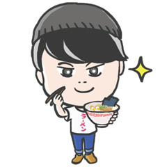 [LINEスタンプ] SUSURU TV. (ラーメン/日常)