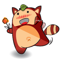 [LINEスタンプ] COCO - THE RED RACCOON