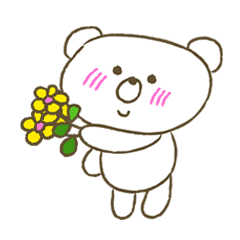 [LINEスタンプ] White Chubby Bear