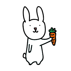 [LINEスタンプ] Eat stay rabbit