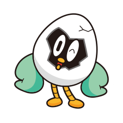 [LINEスタンプ] eggshell bird