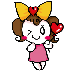 [LINEスタンプ] sweet ribon girl2の画像（メイン）