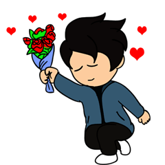 [LINEスタンプ] the handsome boy (English Version)