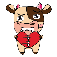 [LINEスタンプ] Love of an Dairy Cow Animated