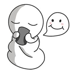 [LINEスタンプ] Black and white charactersの画像（メイン）