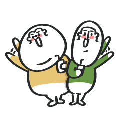 [LINEスタンプ] A-Bao and his friend.
