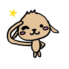 [LINEスタンプ] たれ耳うさぎのぷーちゃん
