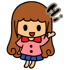 [LINEスタンプ] Curly girl's daily life