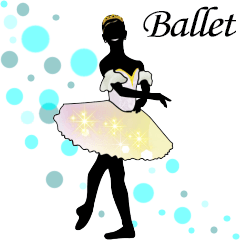 [LINEスタンプ] 美しのバレエ シルエット.＊ballet＊.3幕