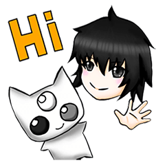 [LINEスタンプ] Zoe＆Three Eyes Cat