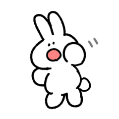 [LINEスタンプ] あんぐりうさぎ