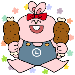 [LINEスタンプ] 主食は肉