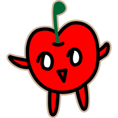 [LINEスタンプ] Apo-chan of Apple country