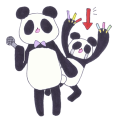 [LINEスタンプ] アイドル好きなパンダの半田さん