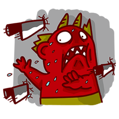 [LINEスタンプ] Red Ghost