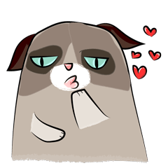 [LINEスタンプ] Grumpy Cute Catの画像（メイン）