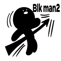 [LINEスタンプ] Blk man 2の画像（メイン）