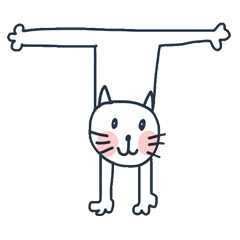 [LINEスタンプ] Red Cheeks Cat