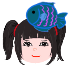 [LINEスタンプ] FishGirl Daily Expressions